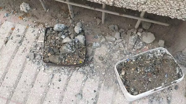 Edirne'de mama kabına beton döktüler